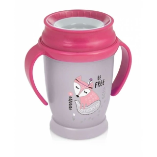 Hrníček LOVI 360 JUNIOR 250ml s úchyty Indian summer růžový 1/591