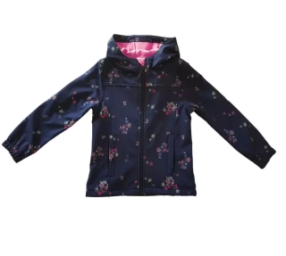Softschell bunda Topo in Fashion modrá potisk kytky