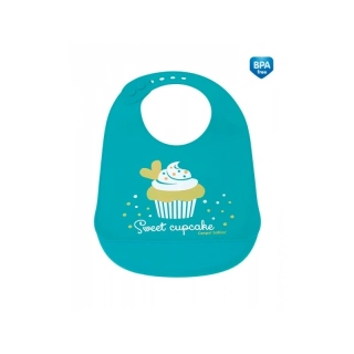 Silikonový bryndák s kapsou Cupcake Canpol babies tyrkys