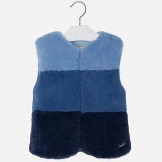 Dívčí kožešinová vesta Mayoral 4439-26 Navy velikost 134