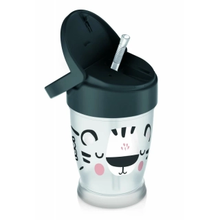 LOVI Hrníček se slámkou SALT&PEPPER JUNIOR 250 ml