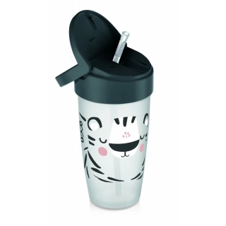 LOVI Hrníček se slámkou SALT&PEPPER ACTIVE 350 ml