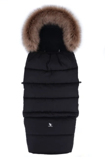 Zimní fusak Cottonmoose Combi Black+kožešina hnědá