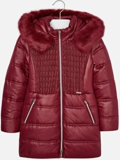 Dívčí zimní kabát 7493 vínový