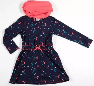 Dívčí šaty Topo in Fashion s kruhovou šálou