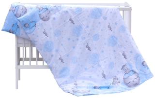 Povlečení do postýlky 2dílná Scarlett LUCY - MODRÁ 135 X 100 CM