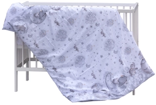 Povlečení do postýlky 2dílná Scarlett LUCY - ŠEDÁ 135 X 100 CM