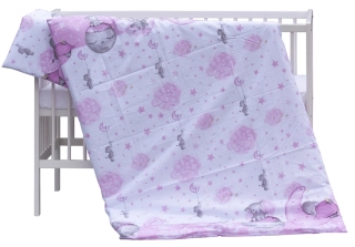 Povlečení do postýlky 2dílná Scarlett LUCY - RŮŽOVÁ 135 X 100 CM