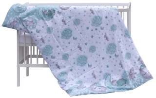 Povlečení do postýlky 2dílná Scarlett LUCY - TYRKYSOVÁ 135 X 100 CM