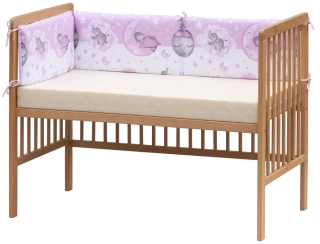 Mantinel do postýlky 4dílný - Scarlett Lucy - 180 x 30 cm - růžový