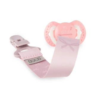 LOVI Stužka na dudlík s klipem BABY SHOWER růžová