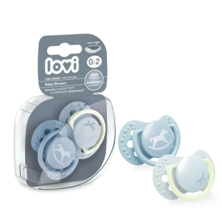 LOVI Dudlík mini BABY SHOWER 0-2m 2ks kluk