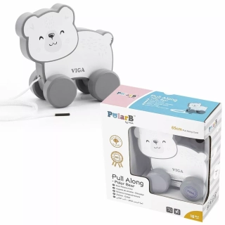 Viga Dřevěná tahačka lední medvěd