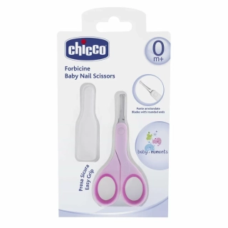 Nůžky s kulatou špičkou - růžové Chicco