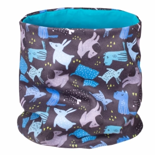 Dětský nákrčník Unuo fleec Pejsci oboustranný