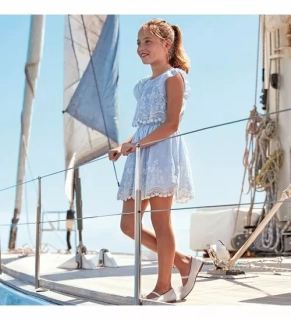 Dívčí letní popelínové šaty Mayoral 6977