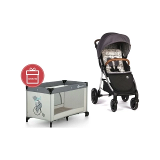 PETITE&MARS Kočárek Royal Thunder Grey + postýlka Nyja Teddy Biker Grey​