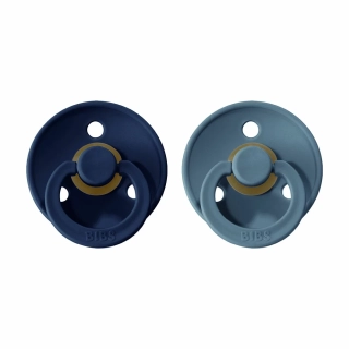 BIBS Colour dudlíky z přírodního kaučuku 2ks  velikost 1 (0-6měs) Deep Space/Petrol