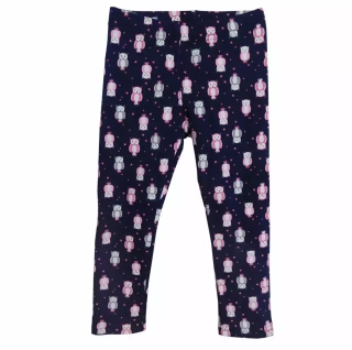 Dívčí zateplené legíny Topo in Fashion potisk sovičky