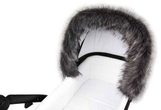 Kožešinový lem JASMINE - šedý