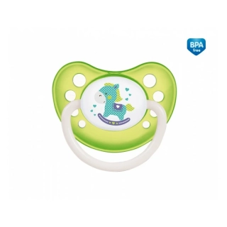 Canpol babies Dudlík 0-6m kaučukový anatomický TOYS koníček zelený