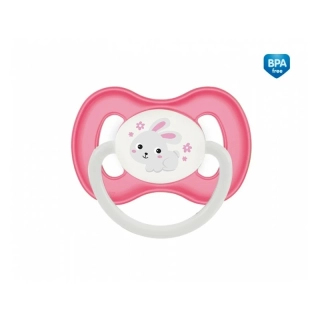 Canpol babies Dudlík 0-6m kaučukový třešinka BUNNY & COMPANY králíček růžový