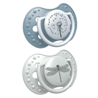 LOVI Dudlík silikonový dynamický LOVI BOTANIC 6-18m 2ks vážka