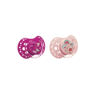 LOVI Dudlík silikonový dynamický FOLKY 0-3m 2ks girl