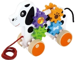 VIGA dřevěná tahačka pejsek