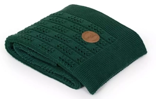 CEBA Deka pletená v dárkovém balení 90x90 rybí kost Emerald