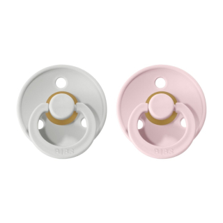 BIBS Colour dudlíky z přírodního kaučuku 2ks  velikost 1 (0-6měs) Haze/Blossom