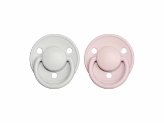 BIBS De Lux dudlíky z přírodního kaučuku 2ks  velikost 2 (6-18měsíců) Haze/Blossom