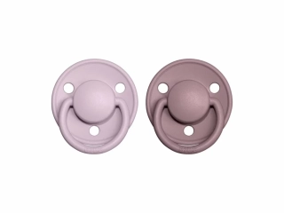 BIBS De Lux dudlíky z přírodního kaučuku 2ks  velikost 2 (6-18měsíců) Dusty Lilac/Heather