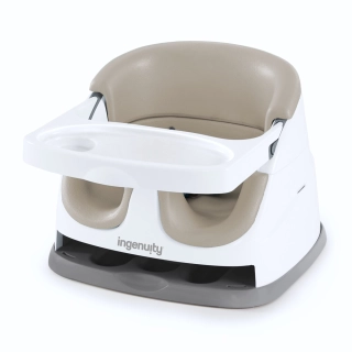 INGENUITY Podsedák na jídelní židli 2v1 Baby Base Cashmere 6m+ do 22 kg