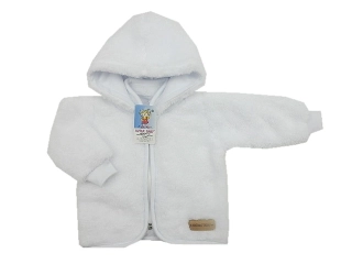 Kabátek pro miminko Lama s nášivkou bílá velikost 56