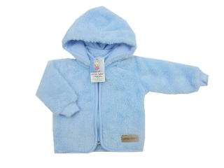 Kabátek pro miminko Lama s nášivkou světle modrá
