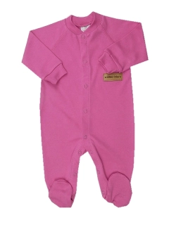 Overal na spaní jednobarevný malinový Autex Baby