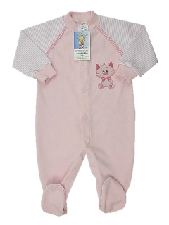 Overal na spaní růžový kočička proužky Autex Baby