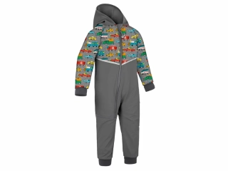 Batolecí softshellová kombinéza Unuo s fleecem Mini, Tm. Šedá, ZOO na výletě