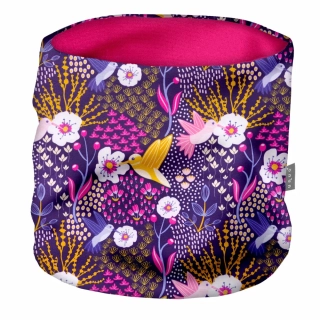 Dětský nákrčník Unuo fleec Kolibřík oboustranný