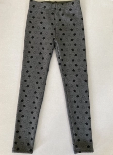 Dívčí zateplené legíny Topo in Fashion šedé s hvězdičkami