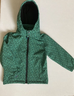 Softshell bunda Topo in Fashion potisk zelená želví vzor