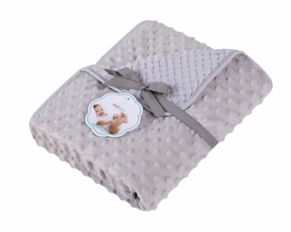 DuetBaby Dětská deka dvouvrstvá Minky 80x90cm šedá