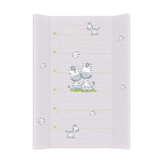CEBA Podložka přebalovací 2-hranná s pevnou deskou 50 x 70 cm Comfort Zebra šedá