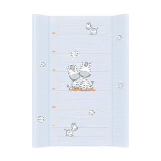 CEBA Podložka přebalovací 2-hranná s pevnou deskou 50 x 70 cm Comfort Zebra modrá