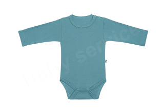 Body dlouhý rukáv jednobarevné Baby Service modré velikost 74