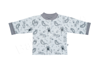 Kabátek dvojitý oboustranný Kočky Baby Service šedý velikost 56