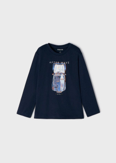 Chlapecké triko dlouhý rukáv Mayoral After Wave 3028-22 Modré velikost 134