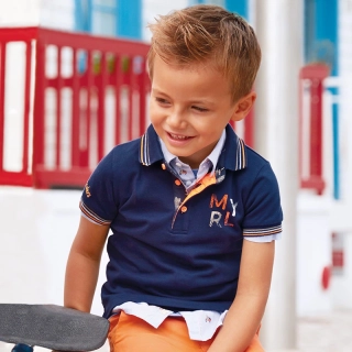 Chlapecké triko polo krátký rukáv Mayoral 3115-65 Azul velikost 122
