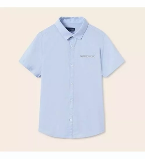 Chlapecká košile s krátkým rukávem Mayoral 6111-41 Light blue velikost 172